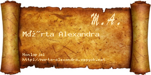 Márta Alexandra névjegykártya