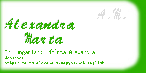 alexandra marta business card
